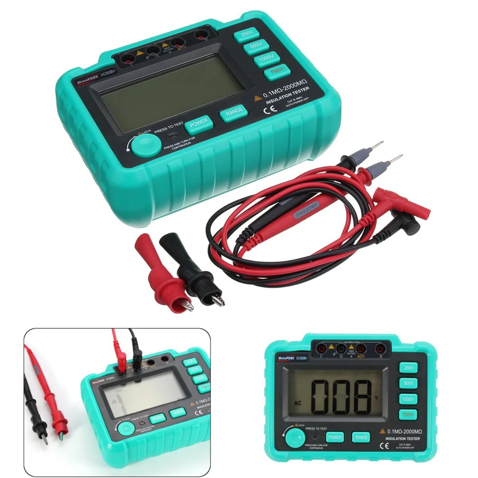 VC60B+ 1000V megger insulation tester megohmmeter ohm tester