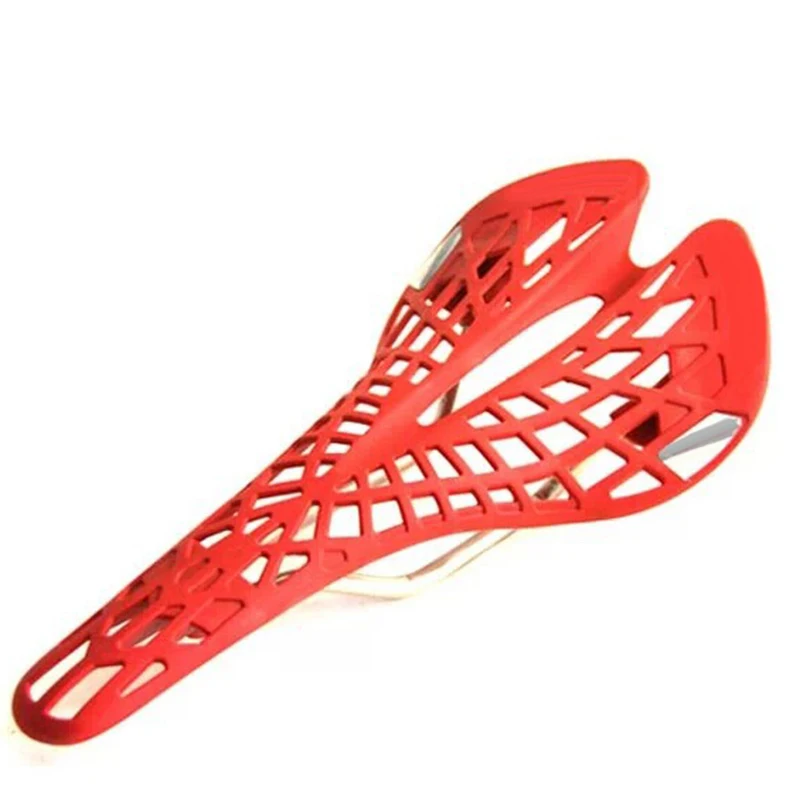 Tool Bicycle seat 280*125*85mm Engineering plastic Breathable Ultra-lightweight Cushion Bikes Cycling - Цвет: Red