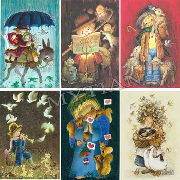 

NewCarton kids&animals Full Drill Mosaic Rhinestone 5D DIY Diamond painting 3D cross stitch Crafts embroidery Needlework Decor
