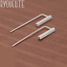 Богемные простые 925 пробы серебряные серьги для женщин вечерние ювелирные изделия Винтажные висячие геометрические Серьги Pendientes