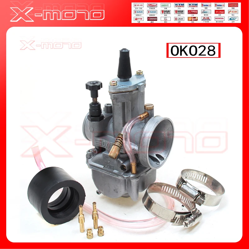 28MM Carburetor CARB PWK Performance With Power Jet flat slide For Koso OKOin Carburetor from