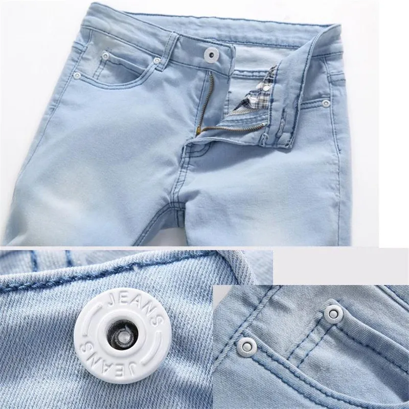 2019 spring and summer men's washed Denim jeans Men's Clothing long casual pants male blue trousers 36