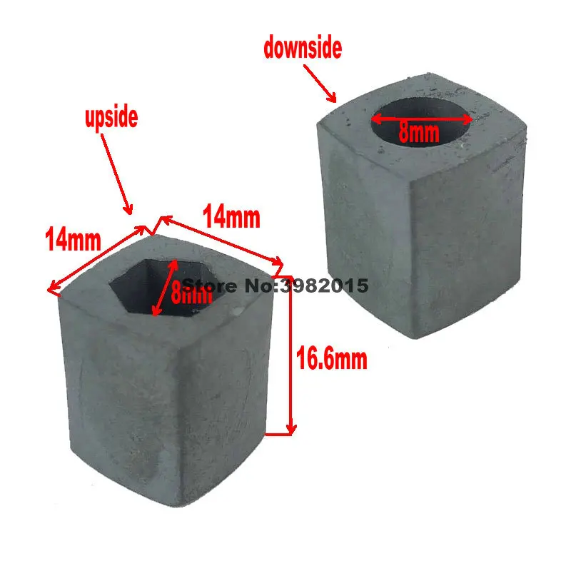 

YG8 Tungsten Carbide Power Feed Contact Conductive Block OD14 * H16.6*Hole 8 mm for EDM Wire Cutting Machine