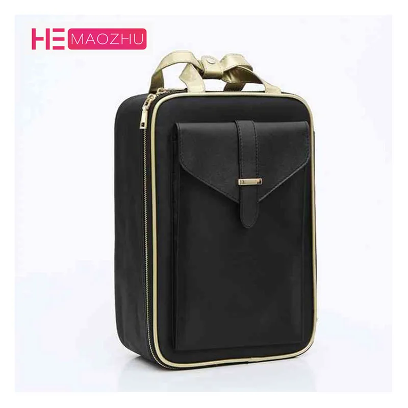 

New fashion trend cosmetic case storage bag large capacity beautician multi-layer toolbox makeup travel portable cosmetic bag