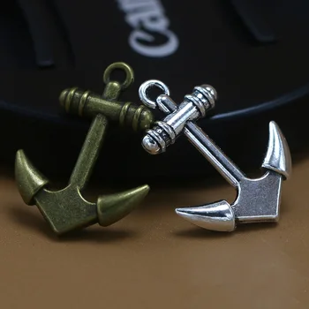

ANGRLY 50pcs 25*19mm Have Hook Up Metal Ancient Anchor Pendant Gifts Pirate Sailing Necklace Accessories Party Supplies Craft
