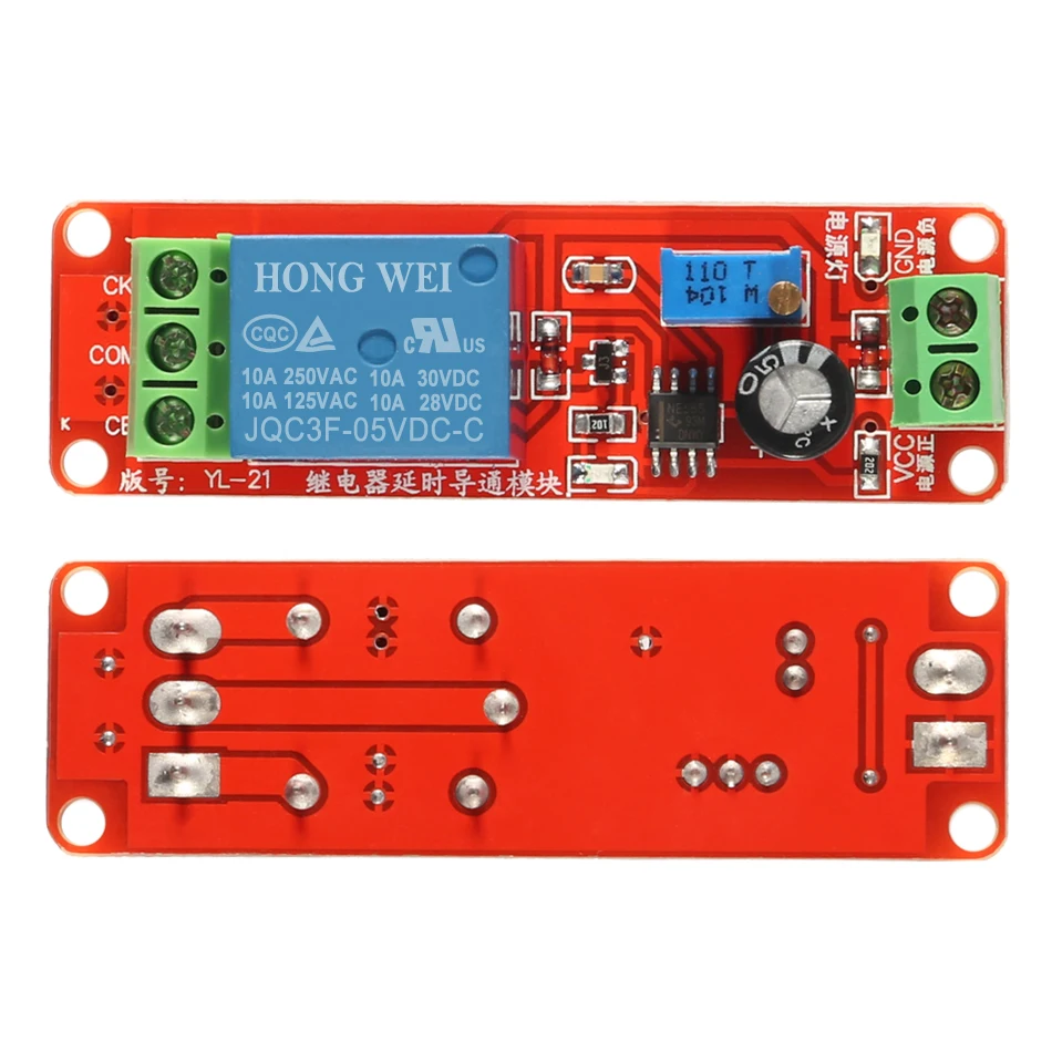 Регулируемый модуль таймера 12V 5V NE555 реле задержки постоянного тока экран ЦП 0 10 С