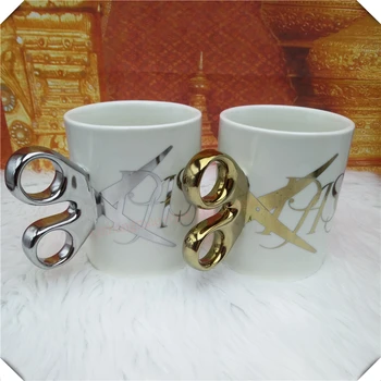 

Gold plated Scissors model Mugs KAWAYE Hand Painting Retro Ceramic Cup Coffee Milk Tea Mug Drinkware Novetly Gifts 1pc 5ZDZ258