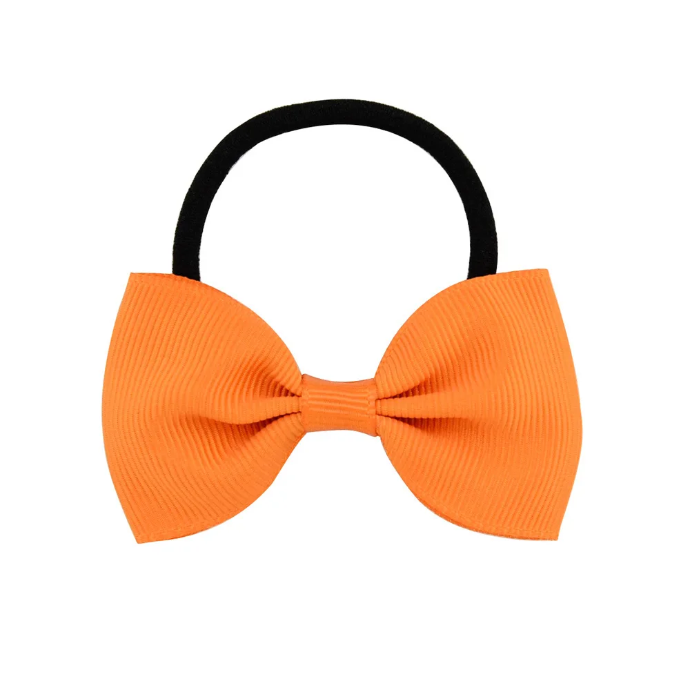 20pcs/lot Solid Kids Hair Bands Color Children's Bow Korean Cute Hair Ring Baby Hair Accessories
