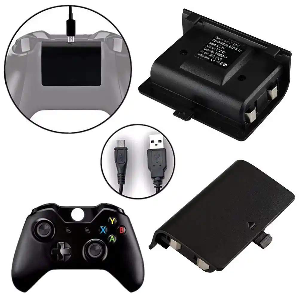 2x 2400mah Rechargeable Battery With Usb Cable For Xbox One Controller Wireless Gamepad Backup Battery Pack Replacement Bateria Rechargeable Batteries Aliexpress