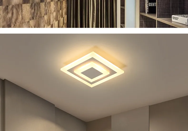 Современный светодиодный потолочный светильник для коридора балкона lustre de plafond современный квадратный блеск светодиодный потолочный светильник