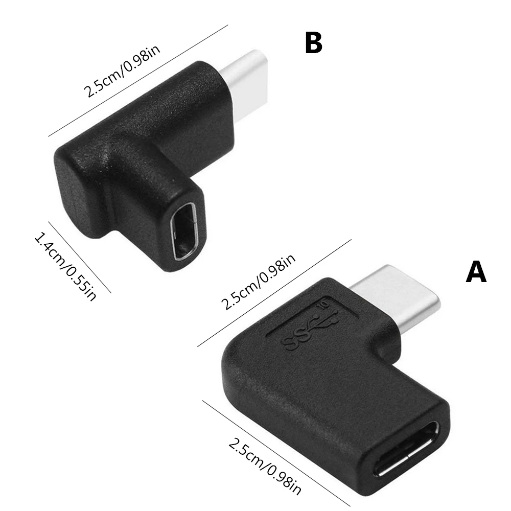 90 градусов под прямым углом USB 3,1 Тип C мужчин и женщин конвертер USB-C адаптер для samsung Huawei смарт-телефон портативный разъем