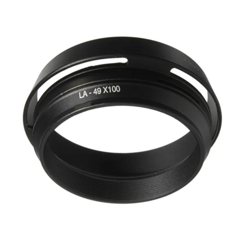 Бленда объектива LA-49X100 переходное кольцо+ крышка объектива для FUJIFILM Fuji X100 X100s черный