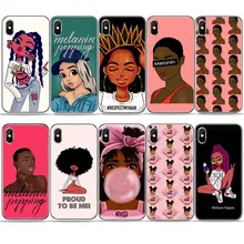 

Melanin Poppin Queen Case For huawei P8 P9 P10 plus Black Girl Magic rock Soft TPU Silicone Phone Cover For honor 10 lite Case