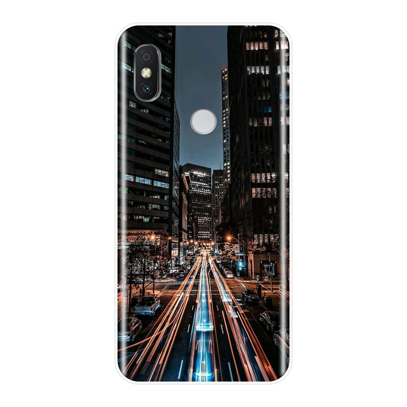 Силиконовый чехол для телефона Pocophone F1 Xiaomi Redmi Note 4 4X 5 5A 6 Pro Prime City мягкая задняя