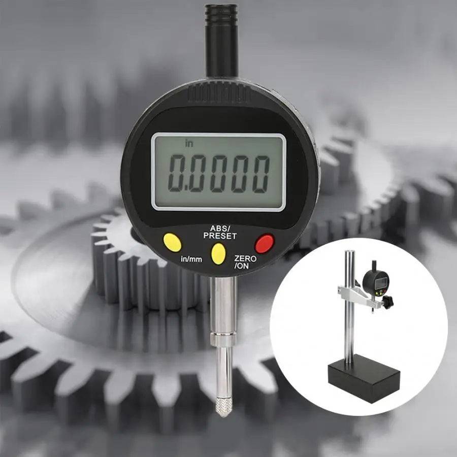 Digital Height Gauge Depth Gauge,High Precision Digital Height Gauge Dial Indicator with 00 Grade Marble Base 0~10mm
