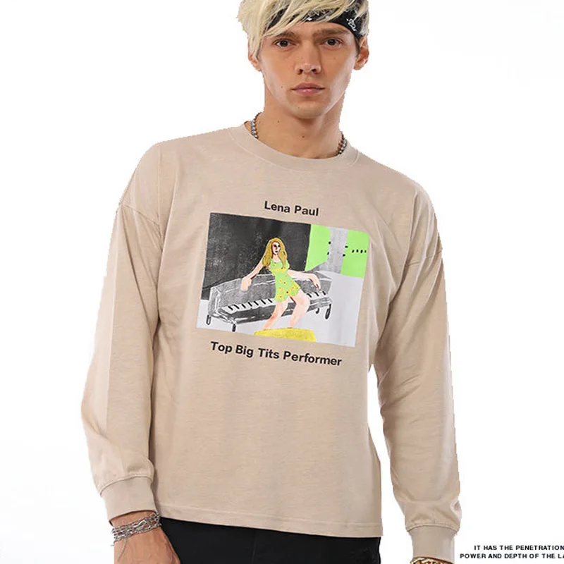 

Kanye West Pornhub Long Sleeve T-Shirt High Street Men Women Top Kanye West X Pornhub Casual Harajuku Long Sleeve Kanye T-shirt