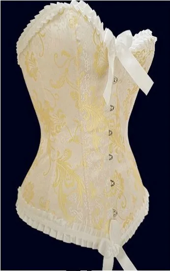 Lace Corset in Ivory Satin