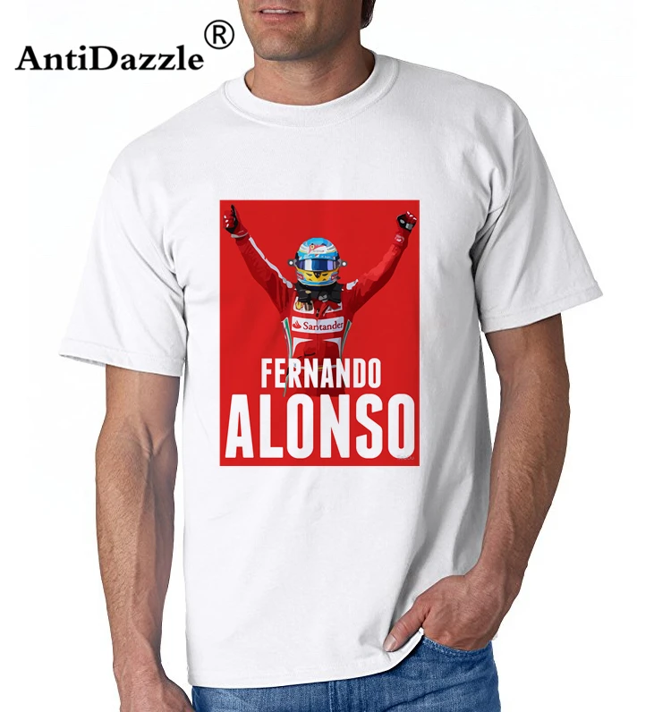 Мужская стильная футболка Antidazzle F1 RACER Fernando Alonso Victory Новая Модная хлопковая с