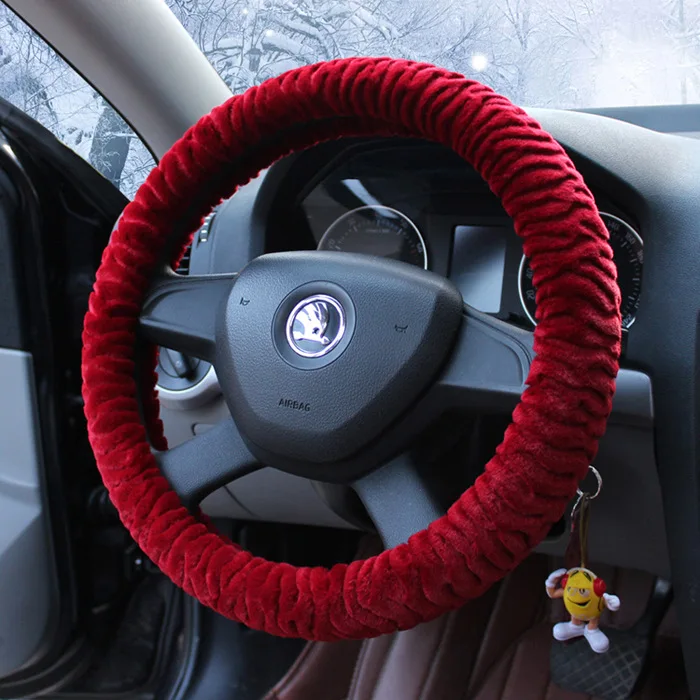 

New winter car steering wheel cover fashion Leopard plush steering wheel cover ,Car Styling ,