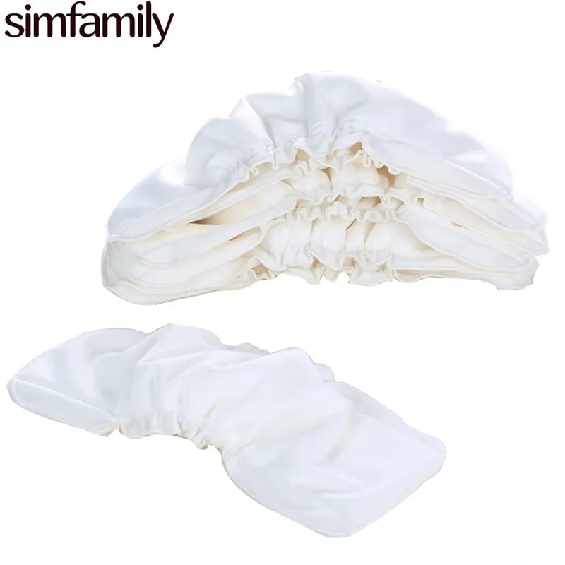 

[simfamily] 5Pcs Reusable Bamboo Cotton Cloth Diaper inserts Washable 5Layers Nappy Changing Liners Baby Cloth Nappies Vauva Mat