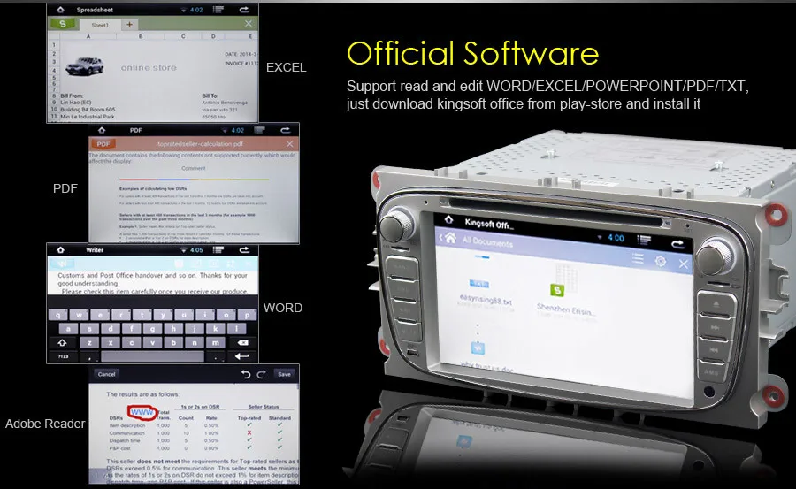 Excellent HOT HD Quad Core Android 8.1.1 Auto Car DVD GPS for Ford Focus 2008-2011 A9 Dual Core 7" 2 Din with 8GB TF Card 2017 New sales 4