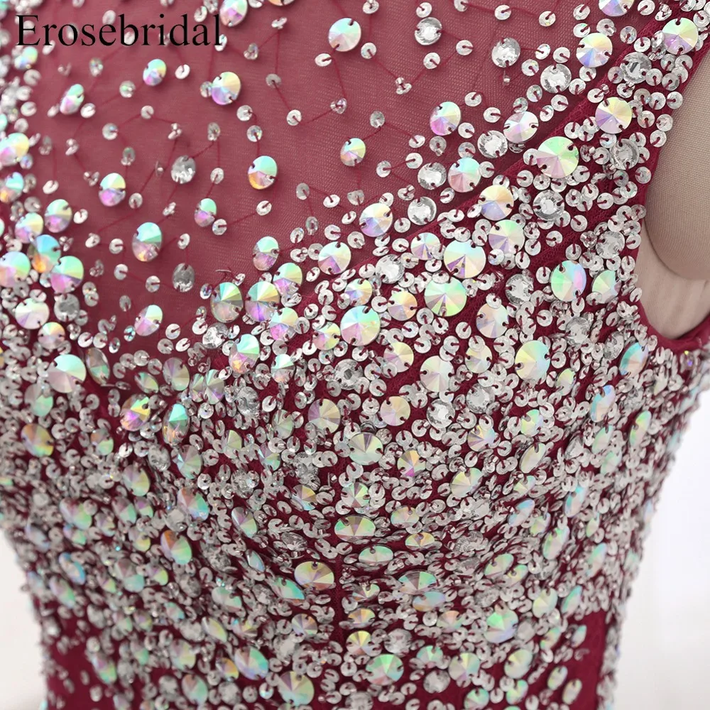 [In Stock] Formal Dress Women Elegant Evening Dress Long 2019 Red Royal Blue Mermaid robe de soiree Sparkly Beaded Sweep Train