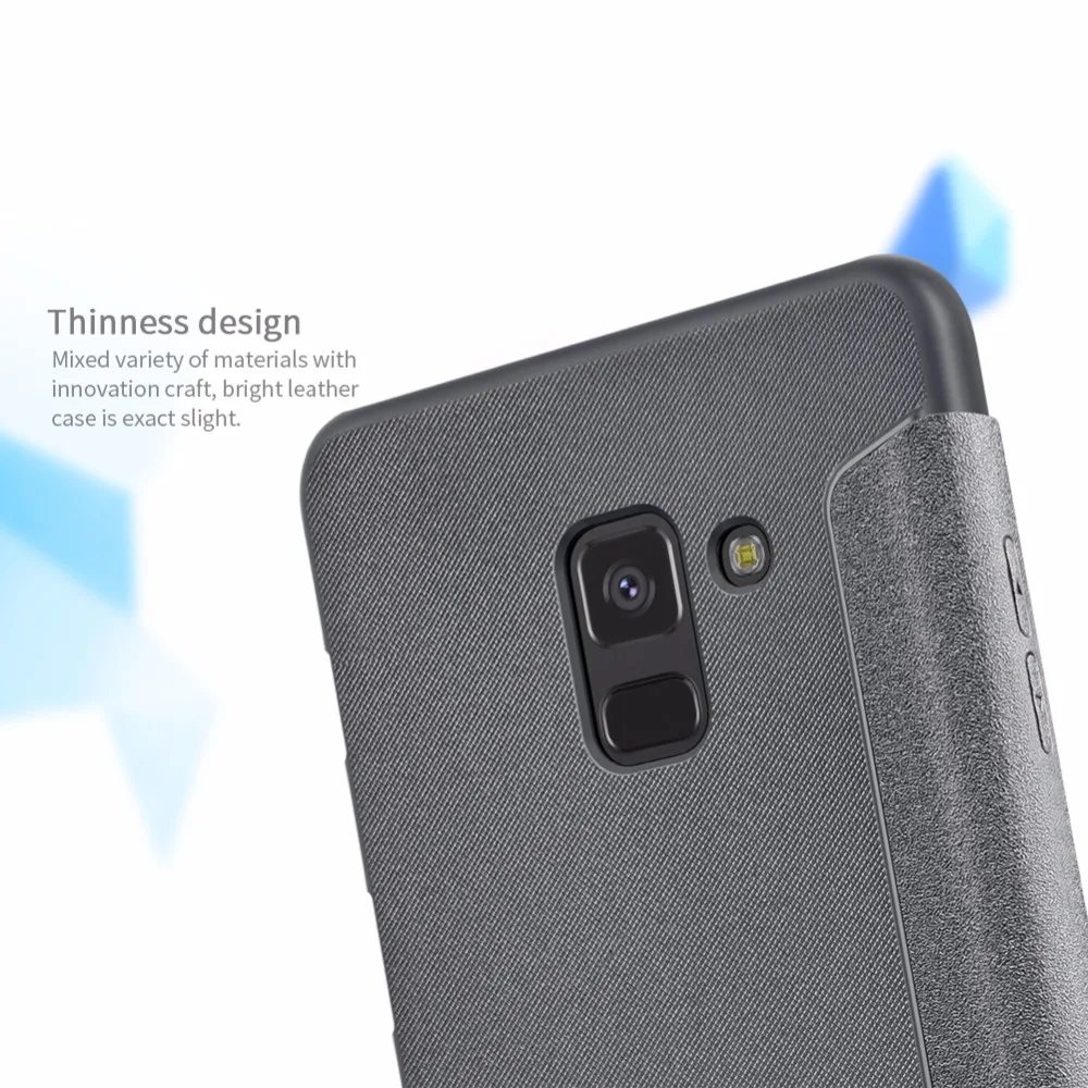 Чехол книжка NILLKIN Sparkle для Samsung Galaxy A8 2018(A530F) и Plus 2018(A730F) с розничной