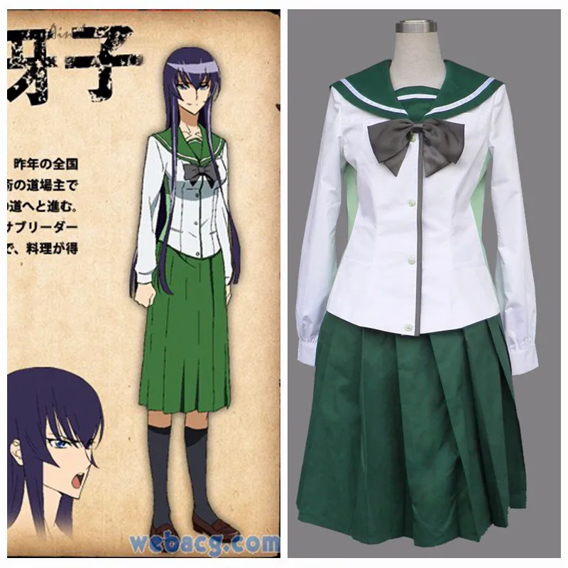 Ainclu Free Shipping Highschool Of The Dead Anime Female School Uniform Long Skirt Halloween Cosplay Costume Cosplay Costume Halloween Cosplaycostume Cosplay Aliexpress