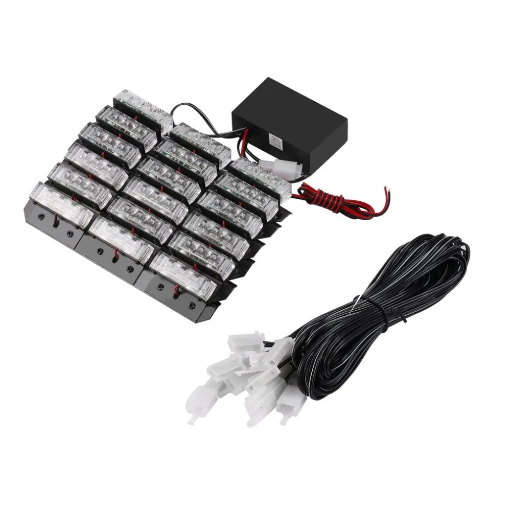 

High Power 54LED 12V 30W Car Auto Truck LED Flashing Warning Strobe Light LED Beacon Emergency Recovery White + Yellow