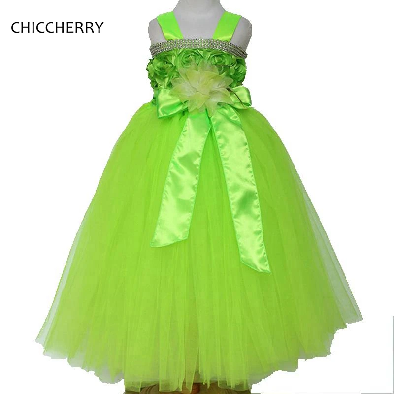 

Green Flower Girl Dress for Wedding Vintage Children Graduation Ball Gowns Party Outfits Robe Bebe Fille Mariage Kids Costumes