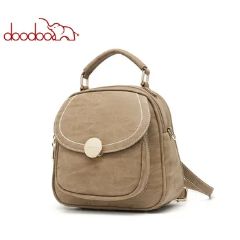 

Brand school Backpack doughnut Women Bag Nubuck Pu Leather Travel Multifunctional Shoulder Casual 2019 New Small Back Pack girl