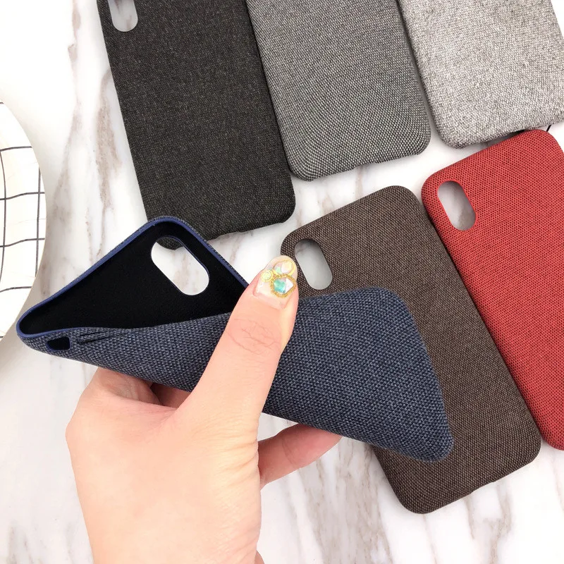 

BEYOUR Cloth Shell Simple Phone Case for iphone 6 6s 7 Plus 8 X Case Soft Silicone Fabric Textile For iphone 7 Plus Back Cover