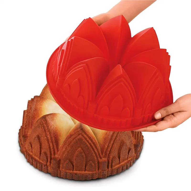Большая круглая корона, силиконовая форма для торта, силиконовая форма для выпечки, 3D украшение торта на день рождения, сделай сам, хлебобулочная форма для выпечки хлеба, тортов - Цвет: style 1