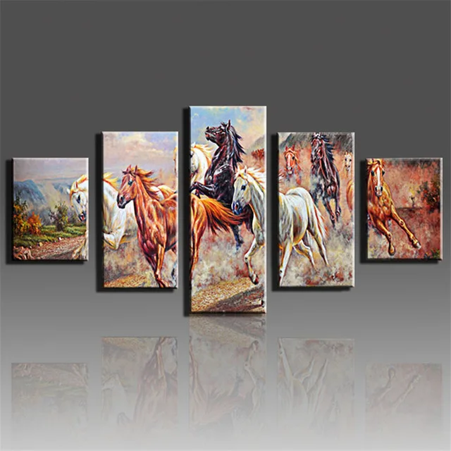 WEEN-HD-5-Panel-Horse-Canvas-Printed-Painting-Modern-Running-Horse-Cuadros-Decorativos-Wall-Pictures-Art.jpg_640x640