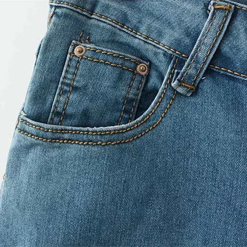 Обтягивающие джинсы с боковыми ремешками, новинка, Стрейчевые женские джинсы, модные повседневные узкие женские брюки, брюки для улицы
