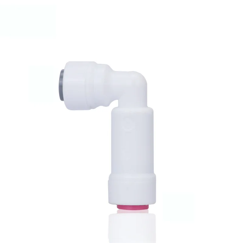 

1/4" OD Tube RO Water Quick Connector Tight Junction Double Sealing PE Pipe Fitting Elbow Non-return Valve Filter System