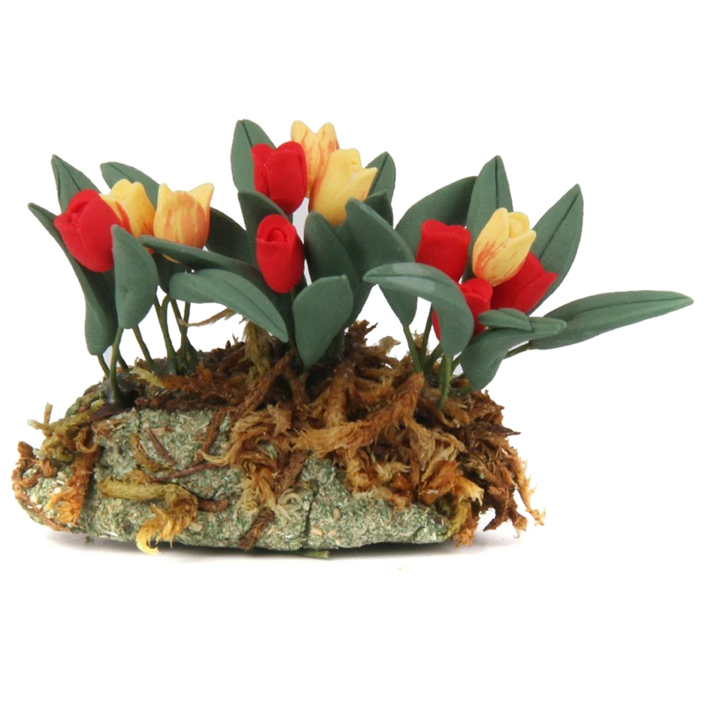 

Doll house Miniature 1/12 Garden A Series Of Flower Tulip Length 5.5 cm