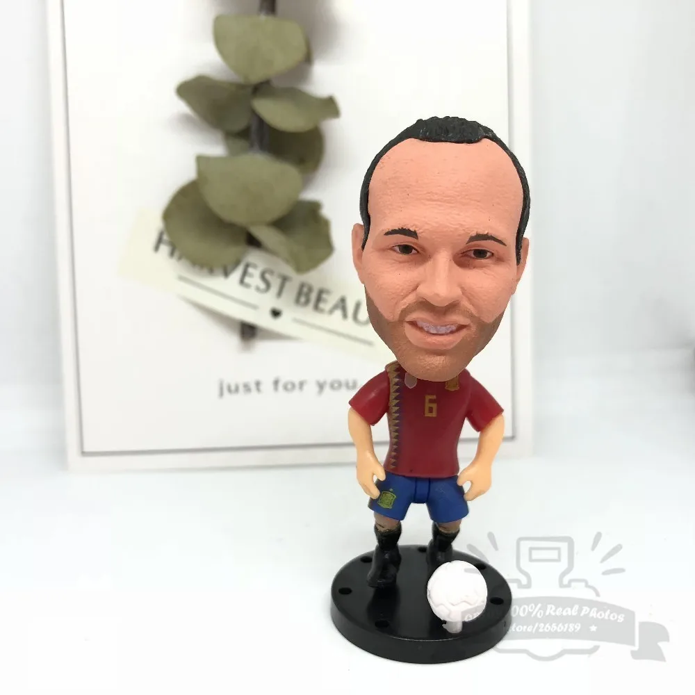 Soccerwe фигурки кукол Футбольные Звезды 17 18 Испания Iniesta 6 # подвижные суставы Смола