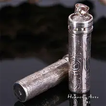 T9105 непальский 925 Серебряный кулон ручной работы тибетский счастливый Восемь благоприятных символов молитвенный ящик ГАУ амулет