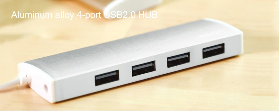 Ультратонкий 4 порта USB2.0 Hub 480 Мбит/с высокой Скорость световой индикатор 30 см USB хаб для нескольких устройств ноутбук