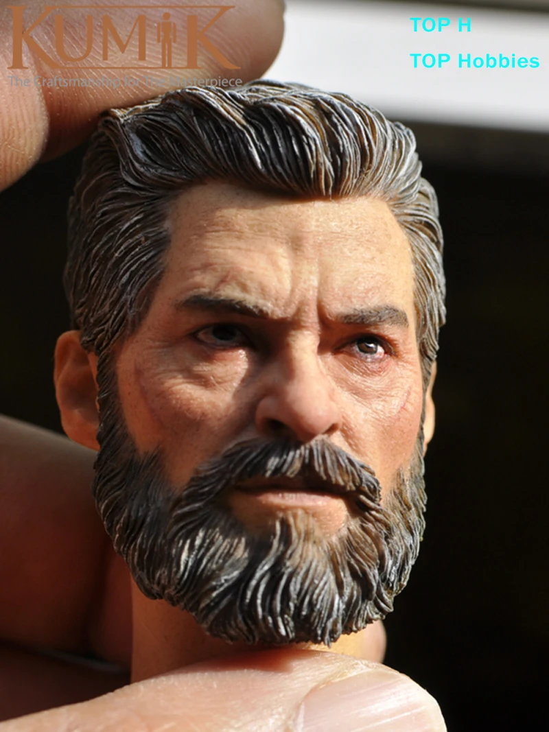 

MAK Custom 1/6 Scale Hugh Jackman Head Sculpt 16-54 Normal Version Wolverine Male Headplay Model fit 12" Kumik Body Figures