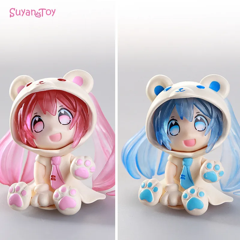 В версии Hatsune Miku Ice Snow Sakura Cos Bear фигурка Аниме ПВХ коллекции подарки игрушки