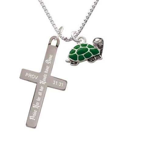 Turtle - Side - Praise Her - Cross Necklace (1)