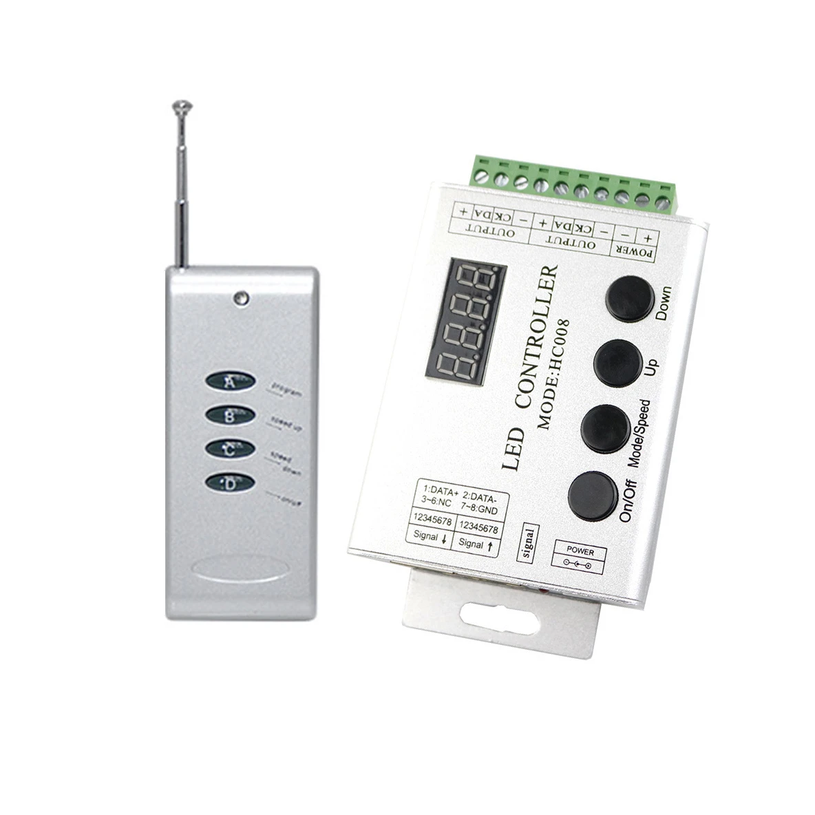 Controlador de píxeles LED HC008 programable, Control por RF, 2048