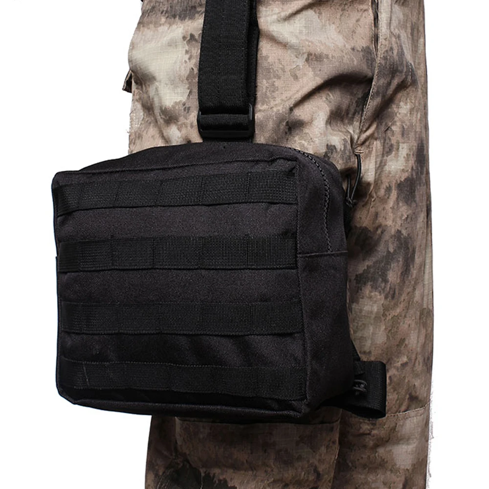 

Tactical Molle Dump Drop Leg Adjust Military Ammo Bag Belt Holder Panel Paintball Magazine Storage Utility Pouch Black