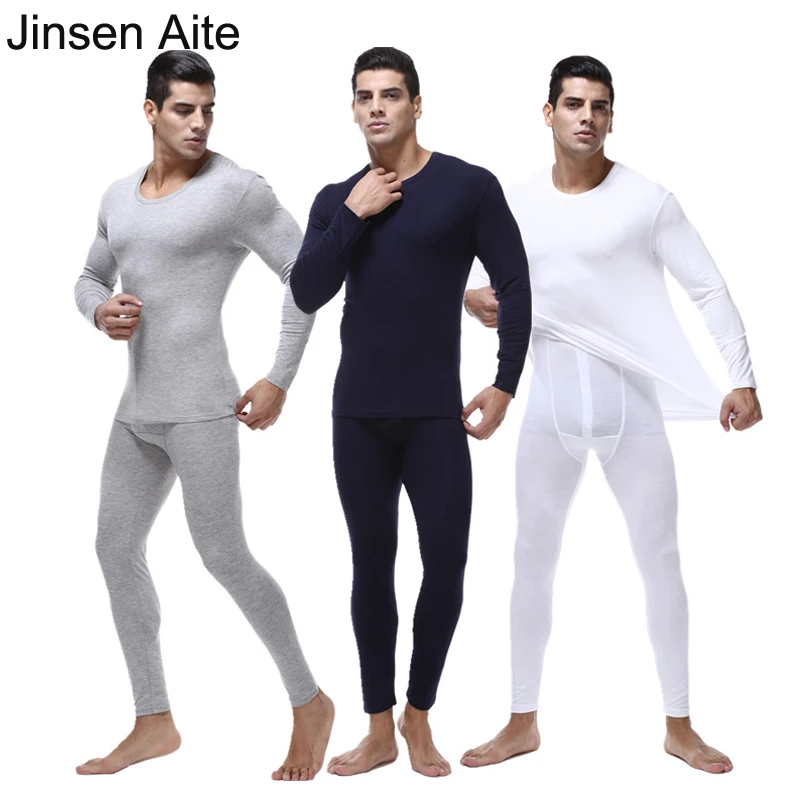 Jinsen Aite Plus Size Winter Mens Warm Thermal Underwear New O Neck