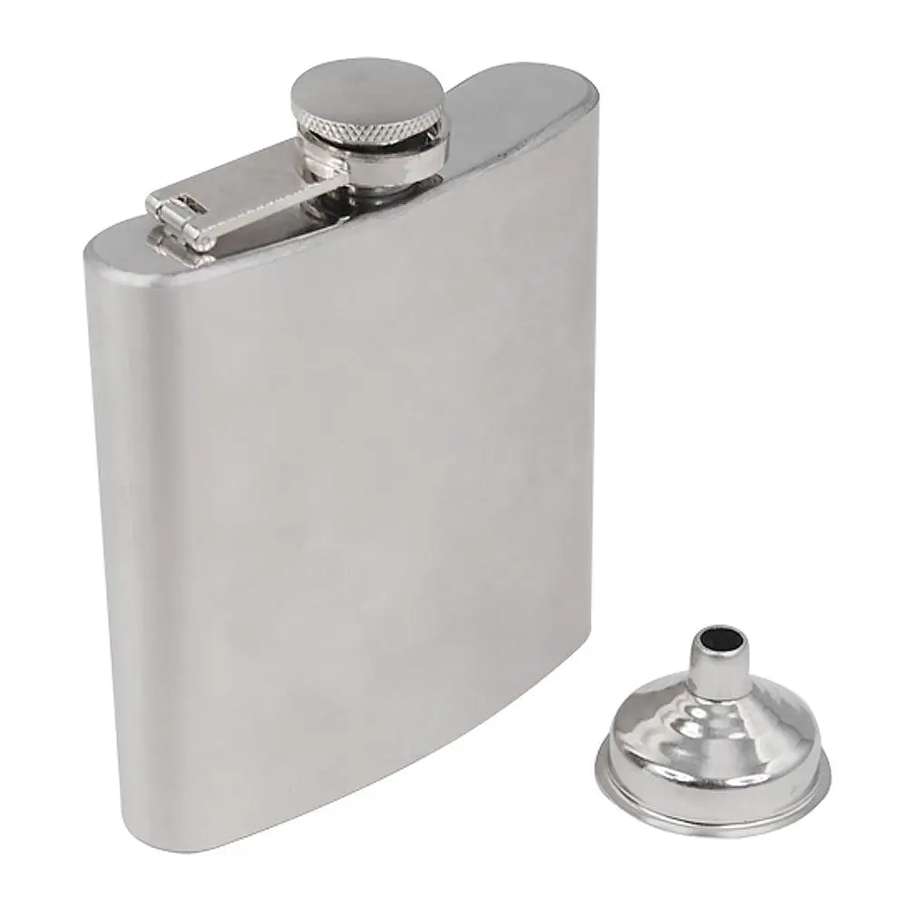 FJS! UK Stainless Steel Hip Liquor Whiskey Alcohol Pocket Flask Gift