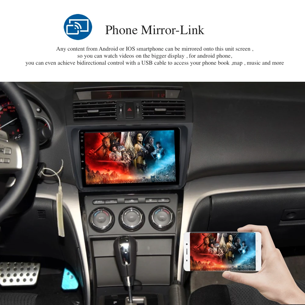 Top Android 9.0 Car Radio 2 Din GPS Navi for Mazda 6 2008 - 2014 Mazda6 PX6 DSP IPS 4Gb+64Gb 6-Core RDS WIFI carplay Bose 1