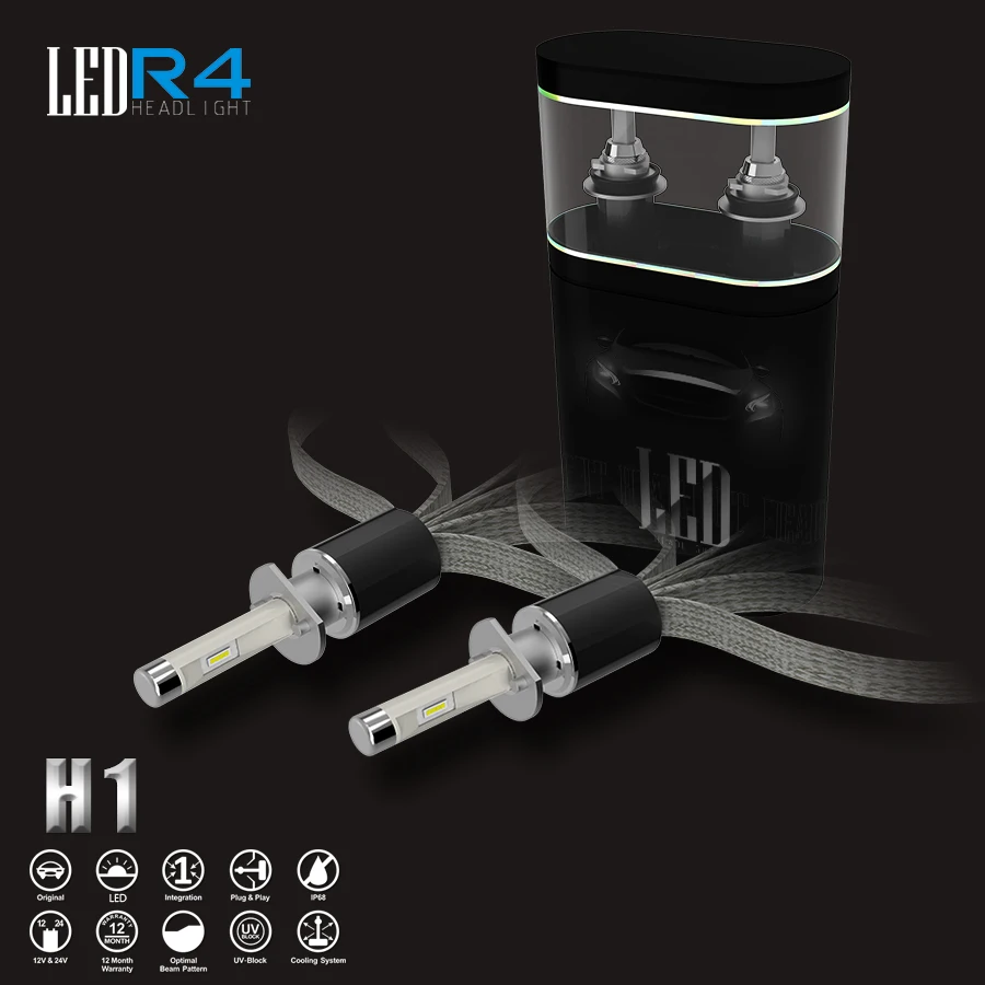 

LYC For Toyota Headlight Bulb Replacement Bulb Automotive H4 Headlight Bulb Led Headlight Auto H1 r4 9005 9006 4800LM