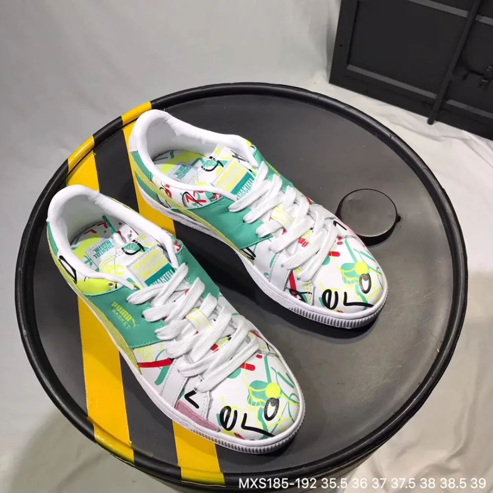 Original 2018 new Puma women's leather graffiti sneakers Badminton Shoes Size 36-39 Original 2018 new Puma women's leather graffiti sneakers Badminton Shoes Size 36-39